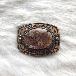 Vintage Belt Buckle With Stone